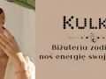 Kobieta z biżuterią, logo KULKA i znaki zodiaku. Poczuj energię swojego znaku, jak noc kairu znak zodiaku.
