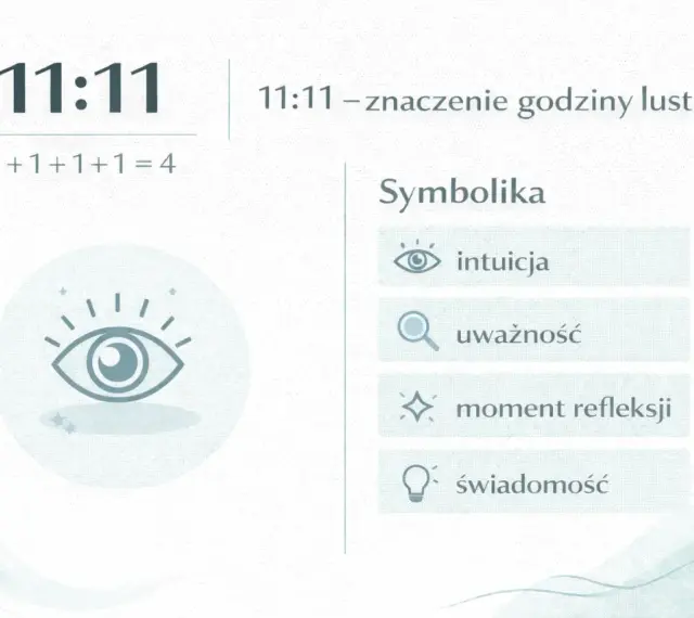 Godzina 11:11, symbol lustrzanej godziny, zaprasza do intuicji, uważności i świadomości.